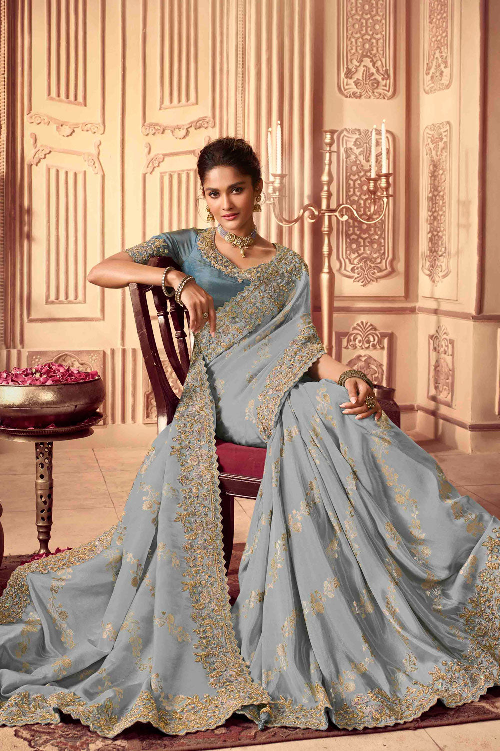 SOUTH SEPCIAL Keerthysureshloves ALL OVER ELEPHANT ???? WEAVING ROYAL RANI  GOLD WEAVING SAREE