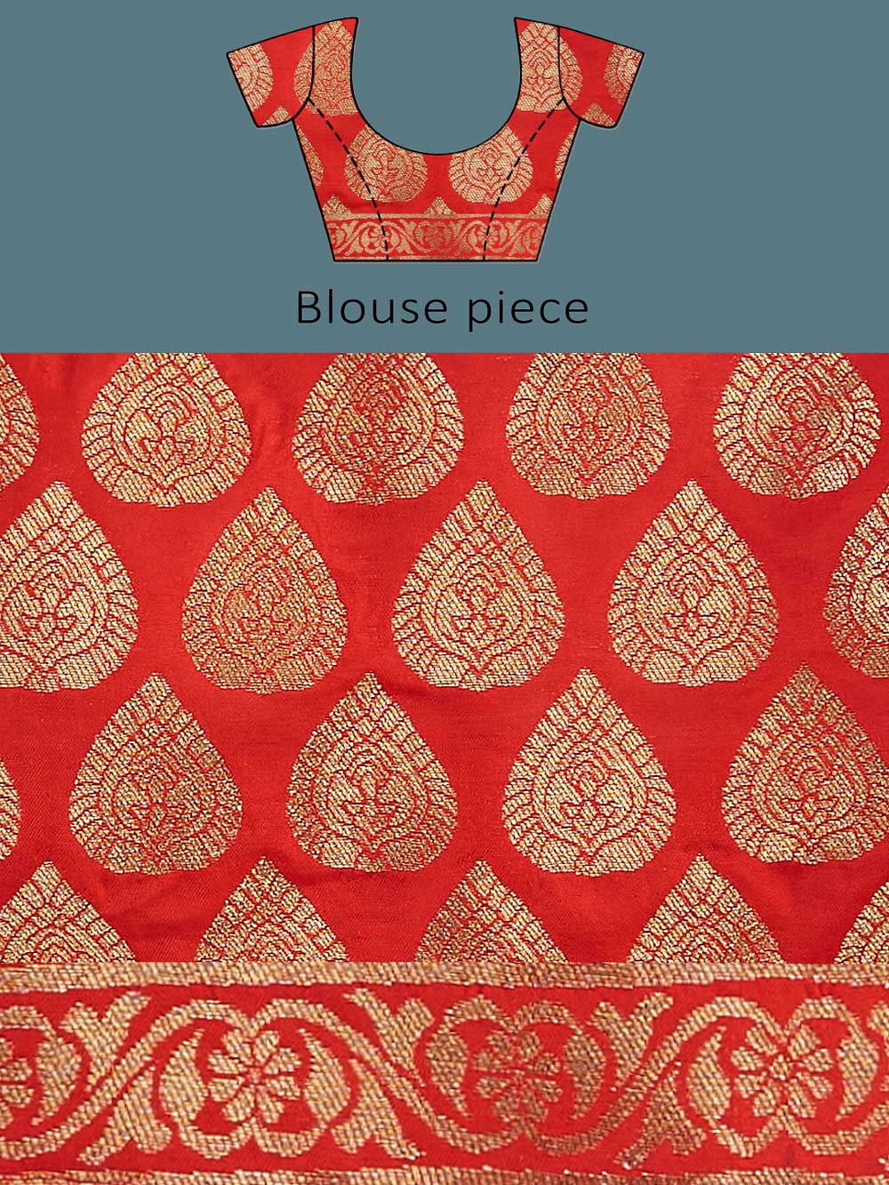 Crimson and Gilded Satin Paisley Zari with Bandhni Banarasi Saree