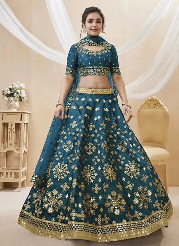 Embroidered Art Silk Indian Designer Lehenga Choli