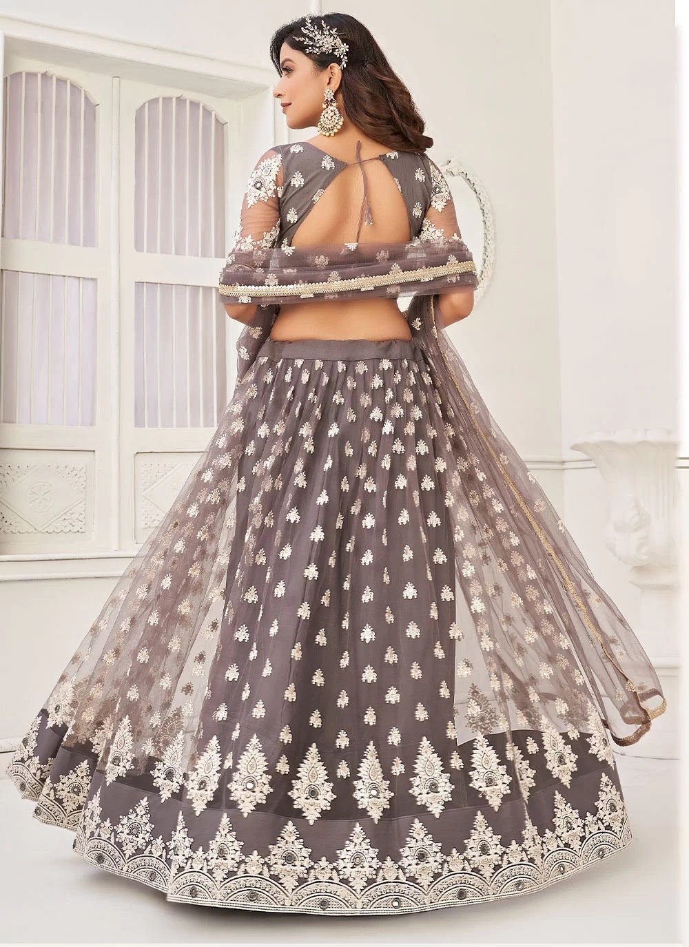 Urva Grey Color Lehenga Choli Buy Latest and Designer Wedding Wear Lehenga  Collection,