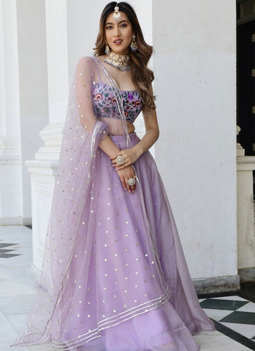 Lavender Gota Patti special indian Stylish Lehengas