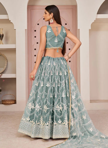 Net Embroidered Trendy Lehenga Choli