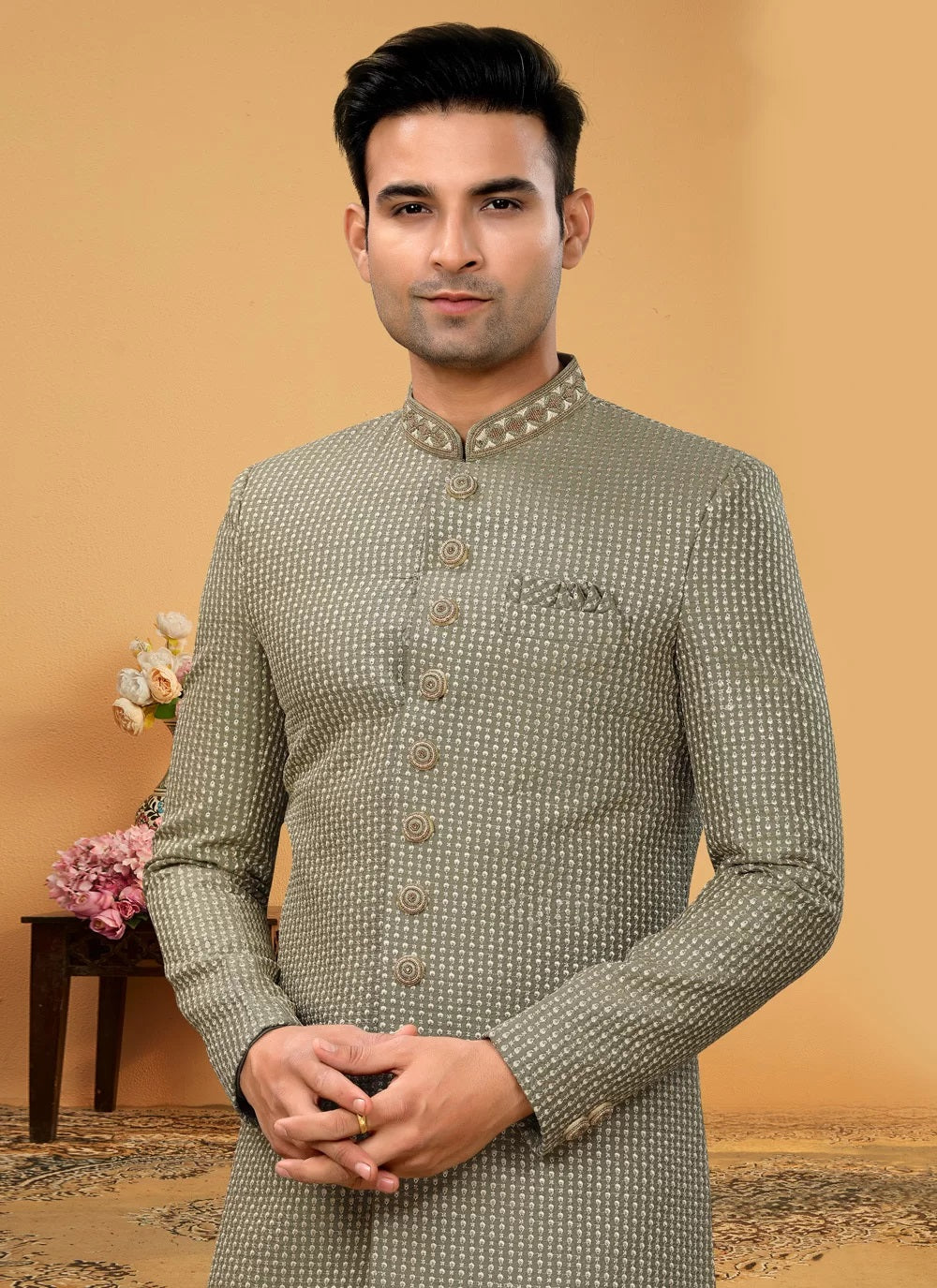 Regal Lucknowi and Hand Work Indo Western for Men Perfect in Indian Weddings