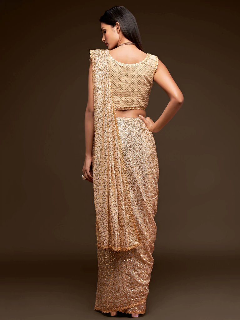 Sequence Style Georgette Party Wear Saree