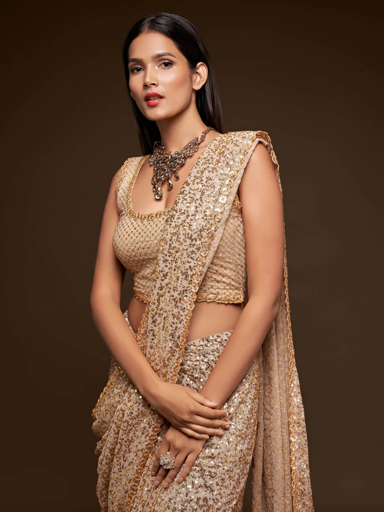 Sequence Style Georgette Party Wear Saree