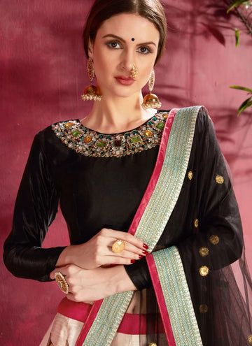 Digital Printed Art Silk Indian Lehenga Choli